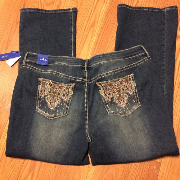 Apt. 9 Denim - NWT Apt.9 24W Embellished Bootcut
